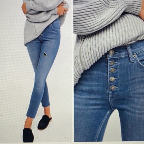 Free People Denim - Free People Jeans High Rise/Raw Hem Ankle
